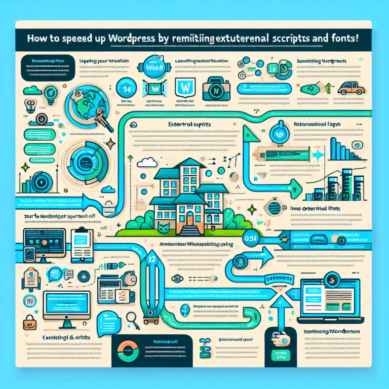 Przyspieszanie WordPress przez ograniczenie zewnętrznych skryptów i fontów.